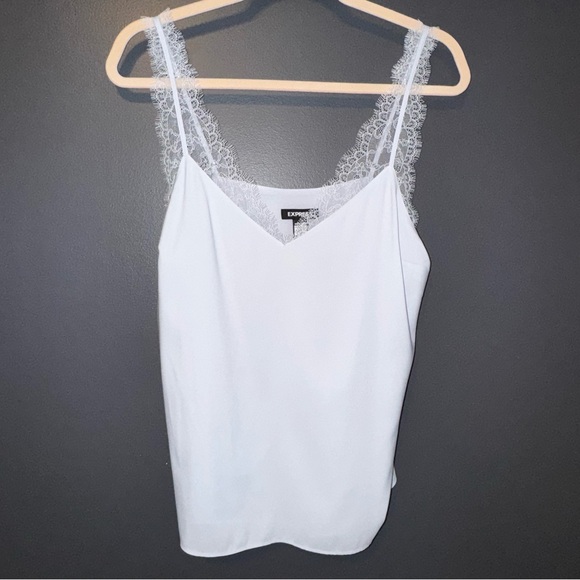 Express Ice Blue Lace Cami Top - Picture 1 of 5